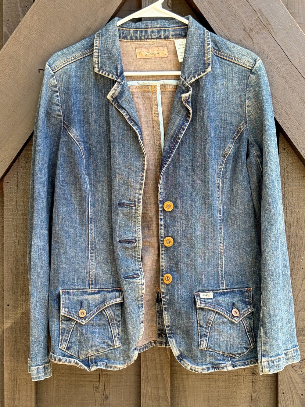 Levi Tailored Denim Jacket Women's Jacket in Faded Blue Large Classic - Picture 11 of 16